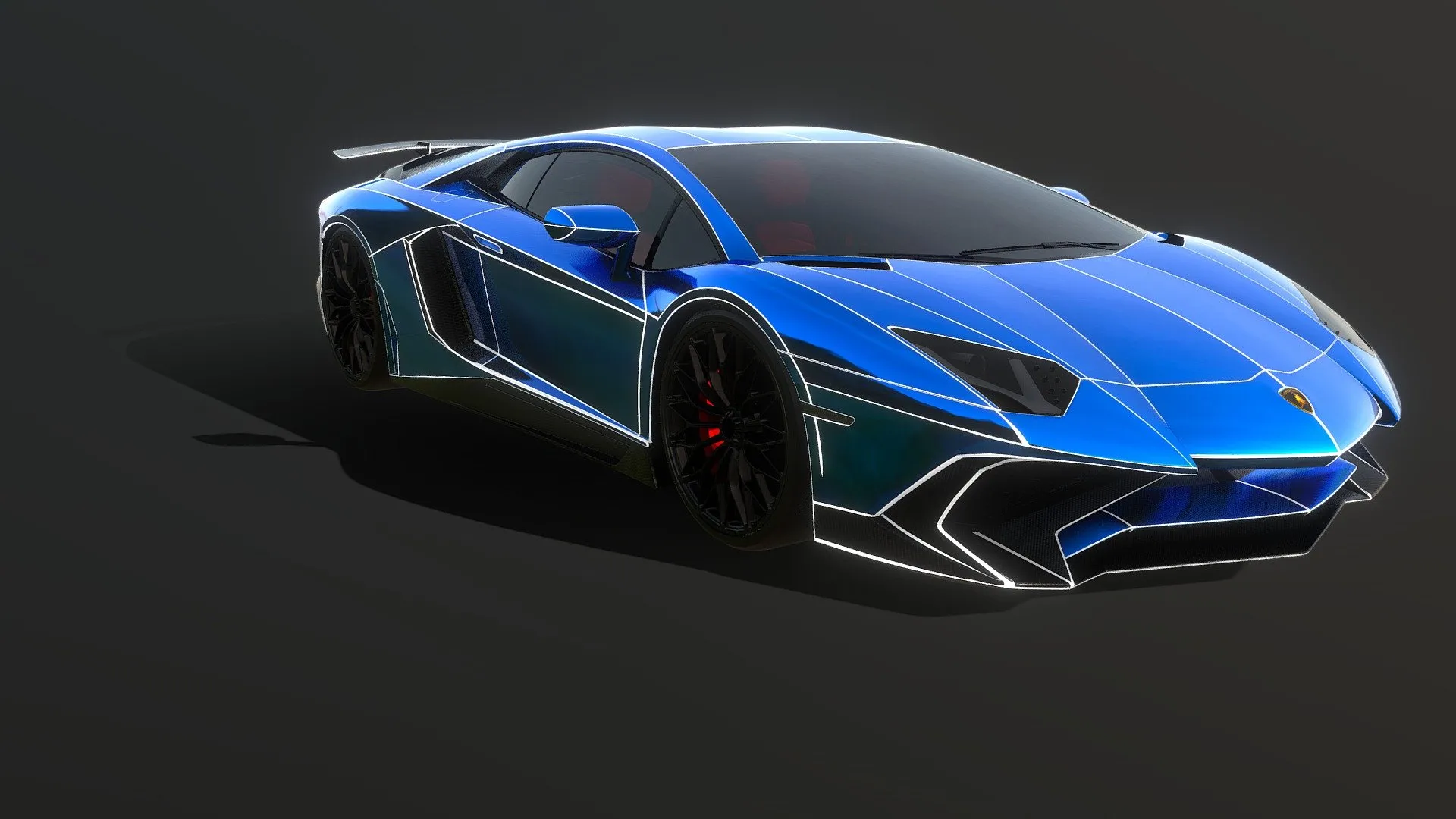 Lamborghini 3D Car (FBX) – lamborghini aventador sv tron – 3D Model