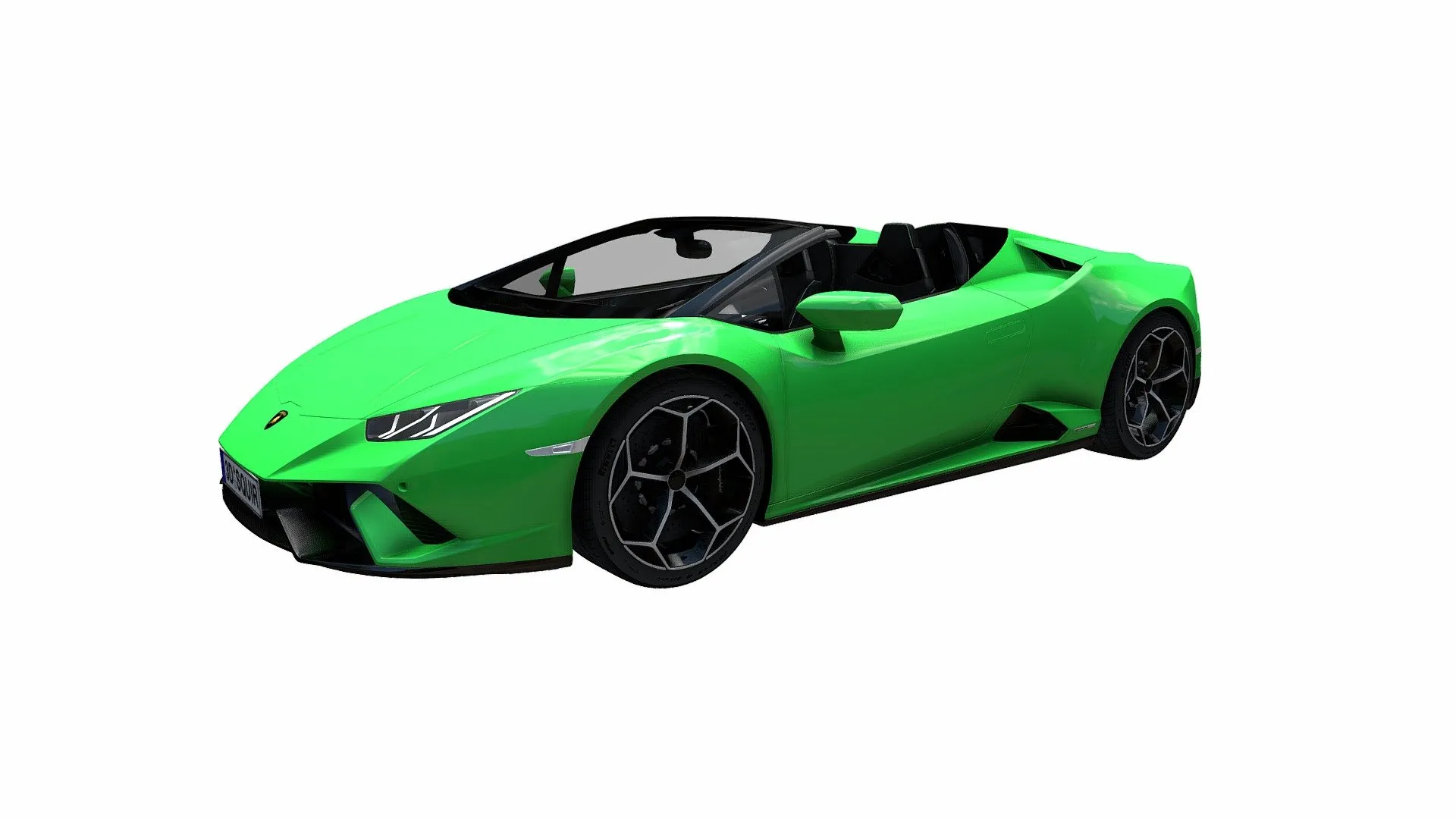 Lamborghini 3D Car (FBX) – lamborghini huracan evo spyder 2019 – 3D Model