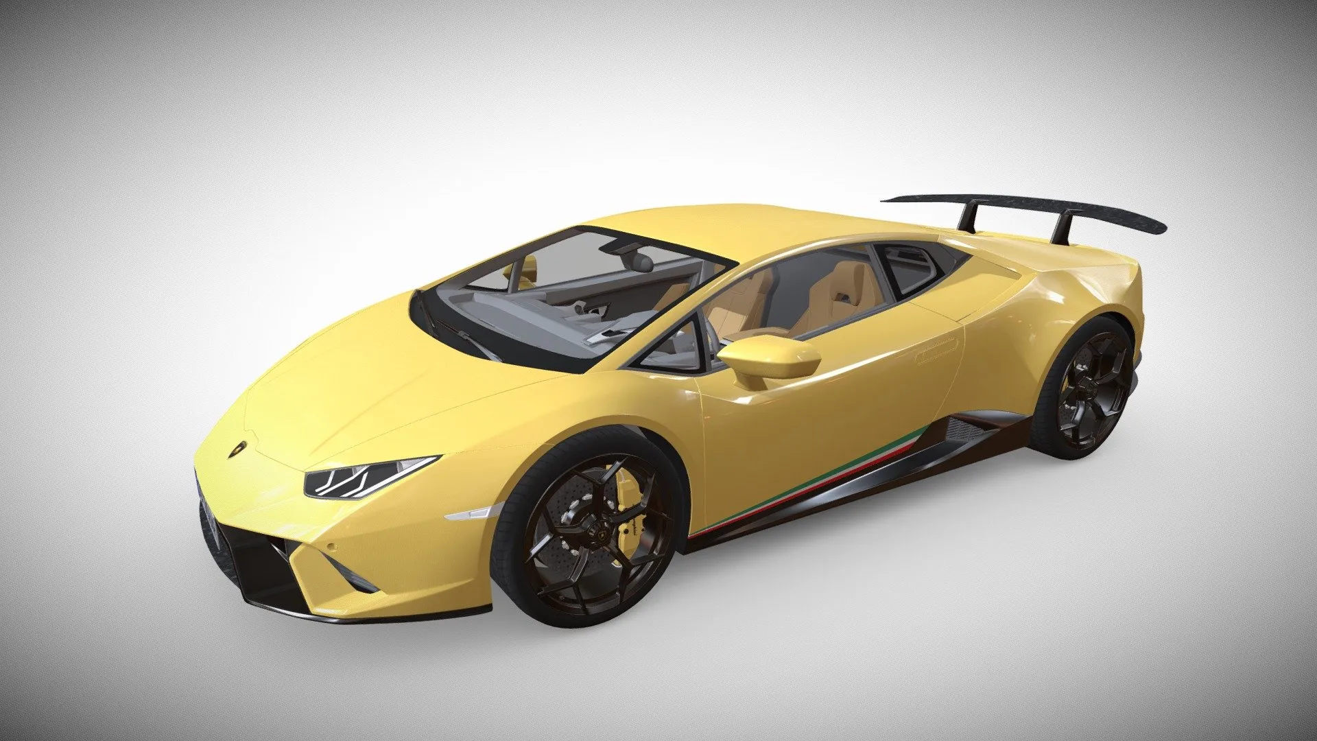 Lamborghini 3D Car (FBX) – lamborghini hurcan performante 2018 – 3D Model