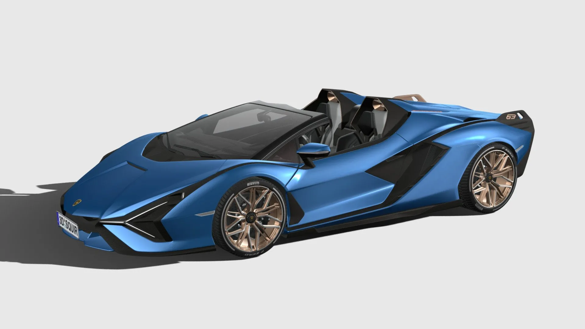 Lamborghini 3D Car (FBX) – lamborghini sian roadster 2021 – 3D Model