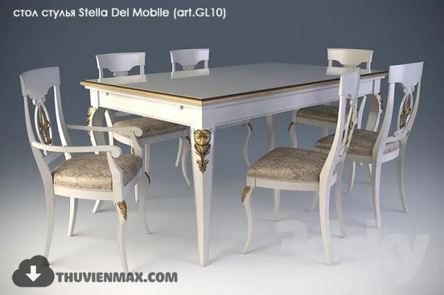 CLASSIC TABLES AND CHAIRS – 3D MODELS – 004