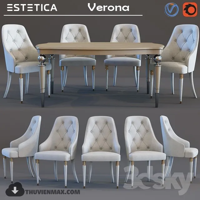 CLASSIC TABLES AND CHAIRS – 3D MODELS – 011