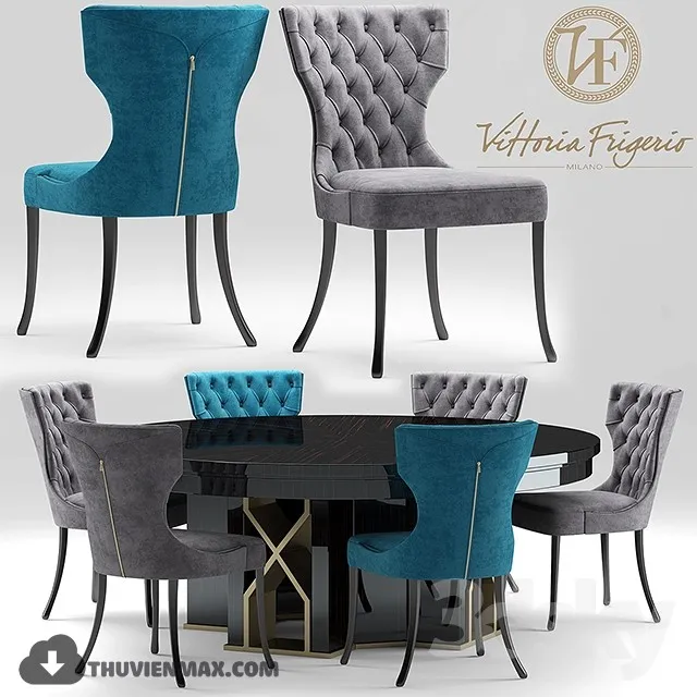 CLASSIC TABLES AND CHAIRS – 3D MODELS – 014