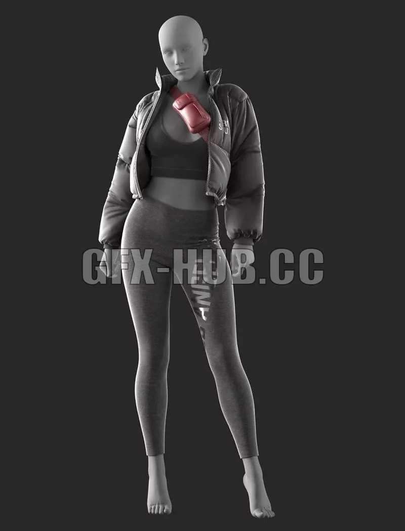 PBR Game 3D Model – Girls Outfit 22 Marvelous CLO
