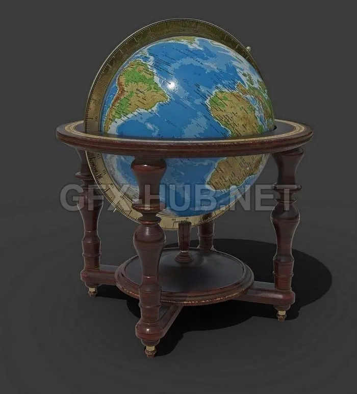 PBR Game 3D Model – Globe Earth PBR