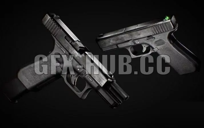 PBR Game 3D Model – Glock 17