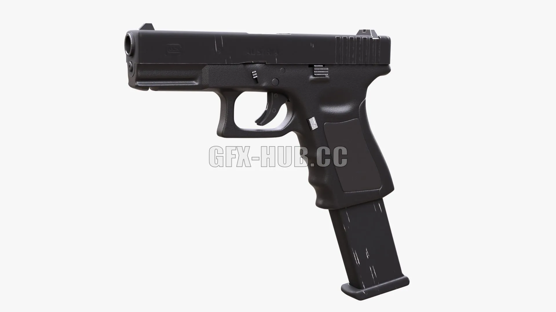 PBR Game 3D Model – Glock 19 Semi Automatic Pistol