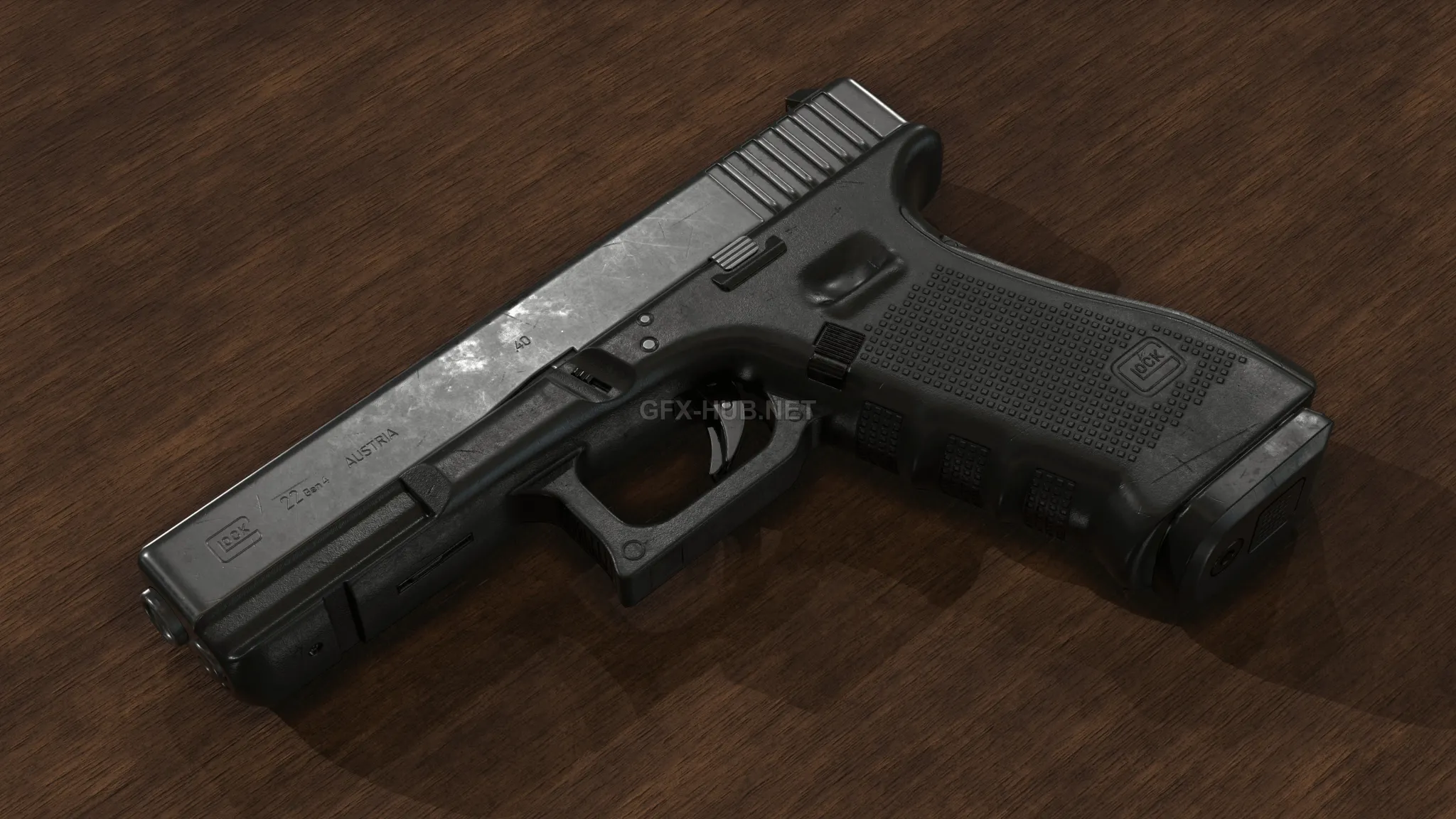PBR Game 3D Model – Glock 22