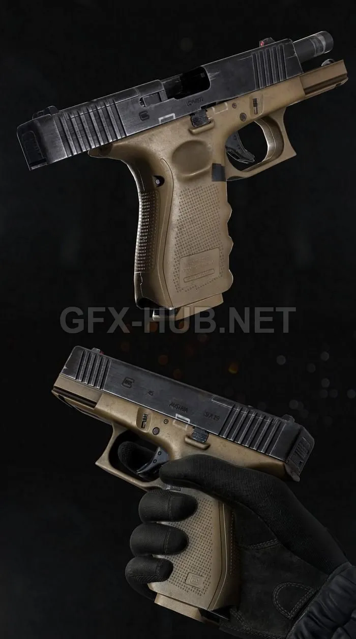 PBR Game 3D Model – Glock PBR
