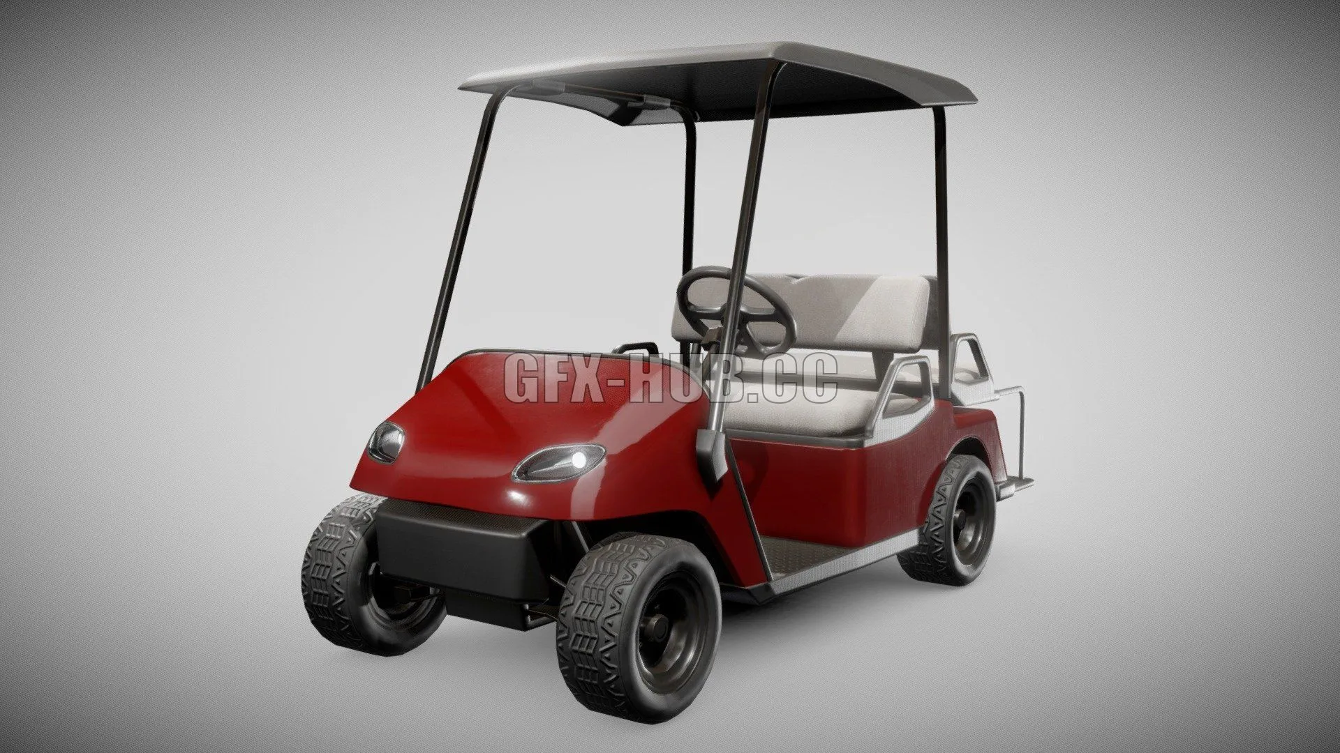 PBR Game 3D Model – Golf Cart