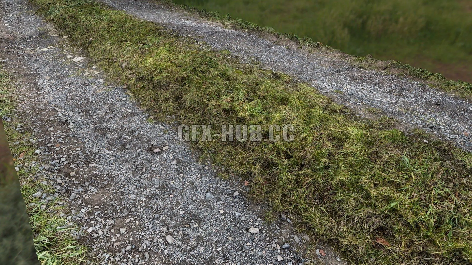 PBR Game 3D Model – Gravel road 2