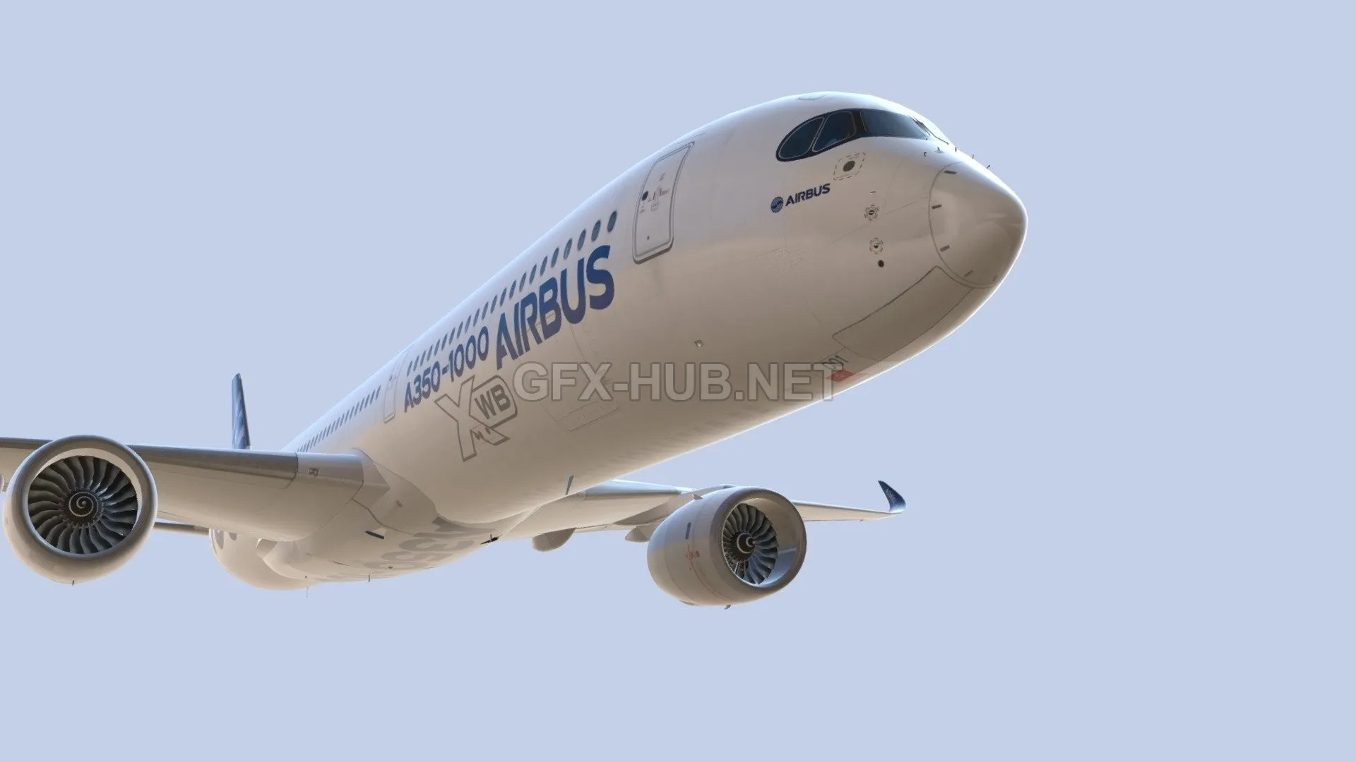 PBR Game 3D Model – Airbus A350 1000 XWB Home livery