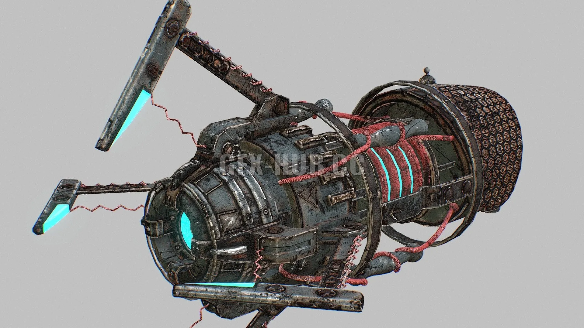PBR Game 3D Model – Gravity Gun Weapon Prototype