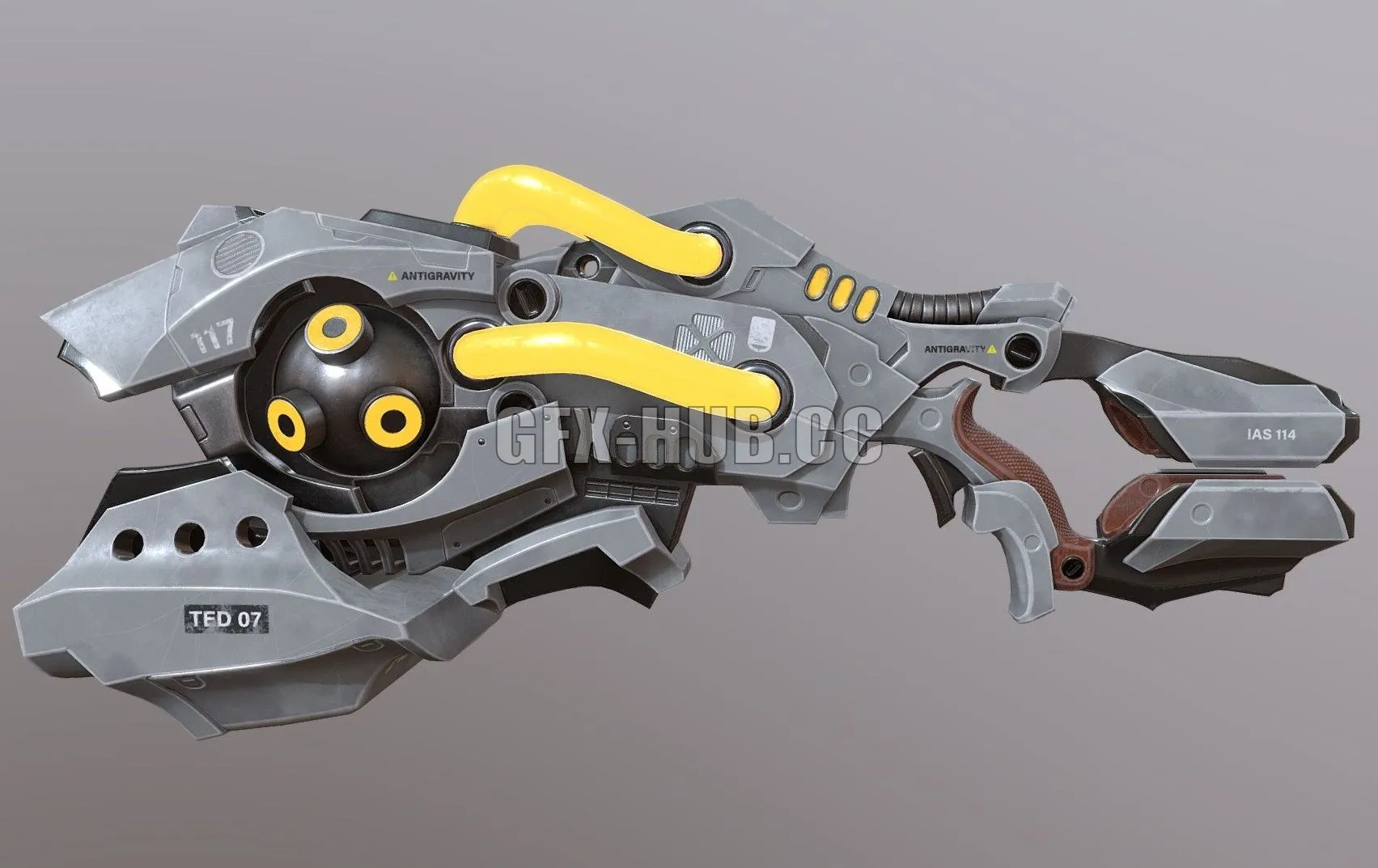PBR Game 3D Model – Gravity Gun
