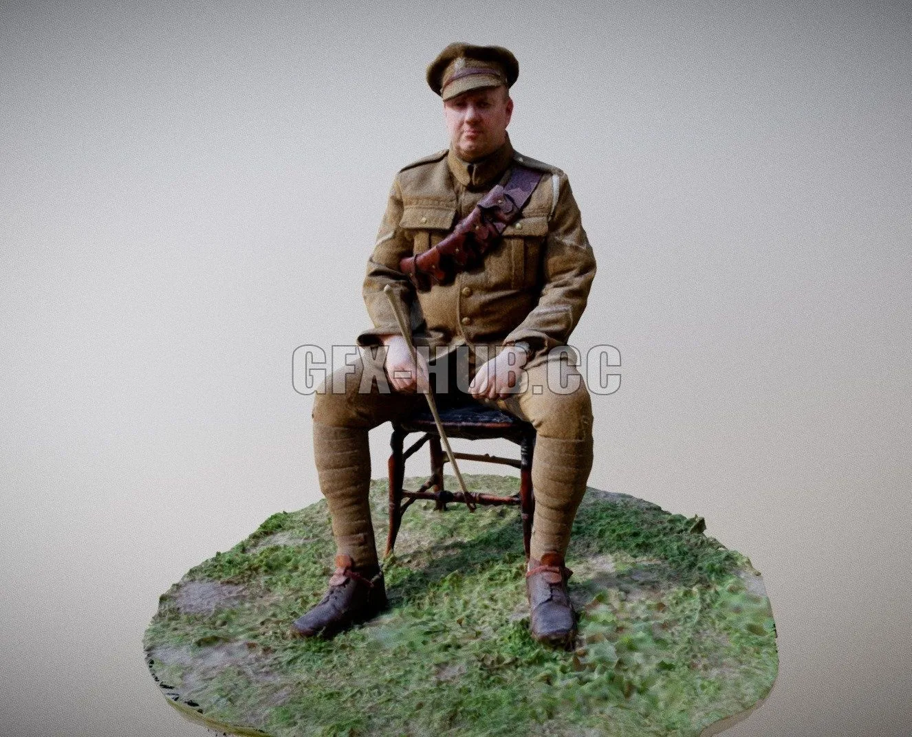 PBR Game 3D Model – Great War ASC British Service man