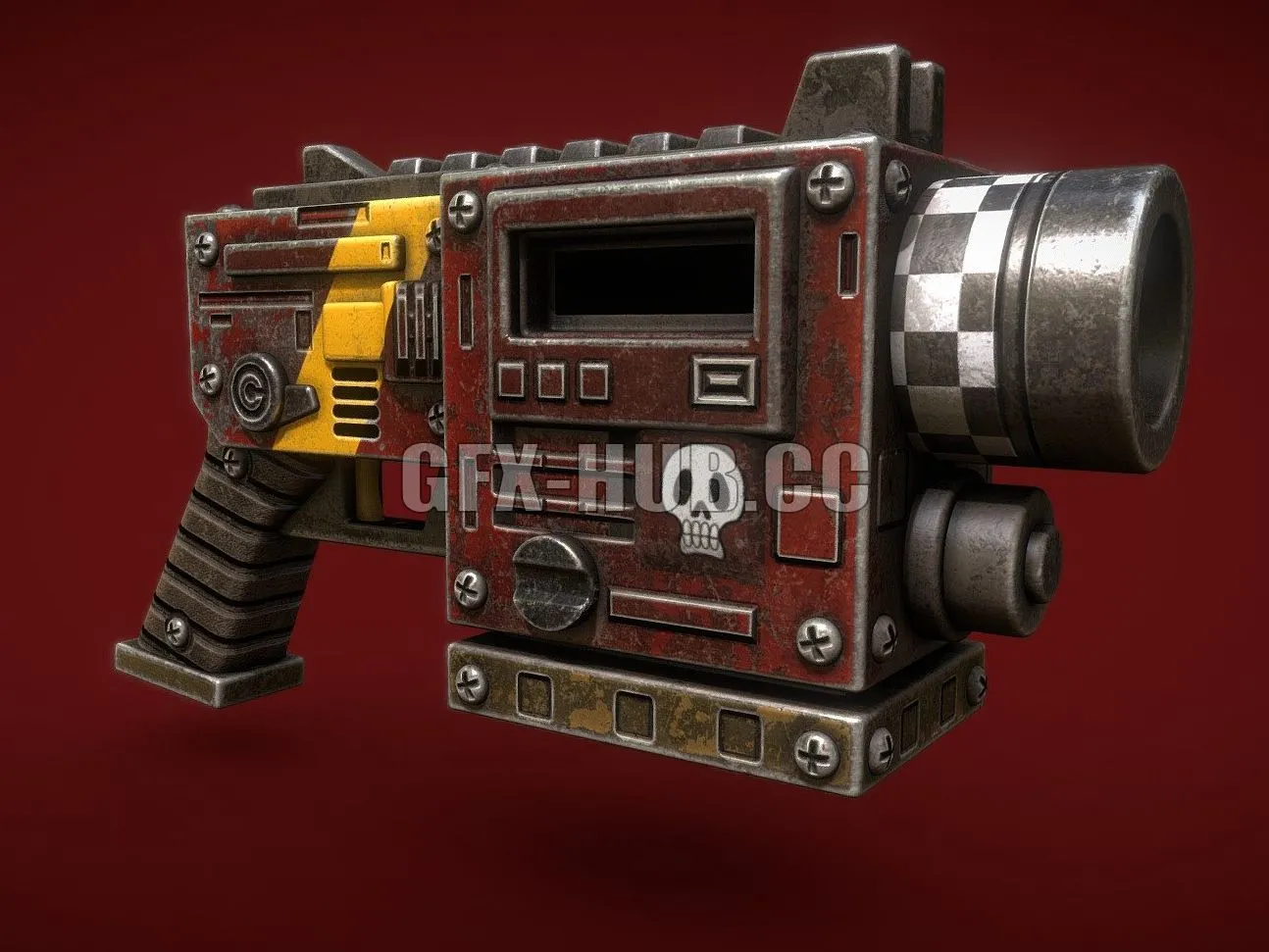 PBR Game 3D Model – Gretchin gun W40k
