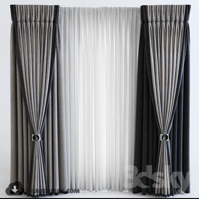 CURTAINS – WINDOW COVERS – 3D MODELS – 029