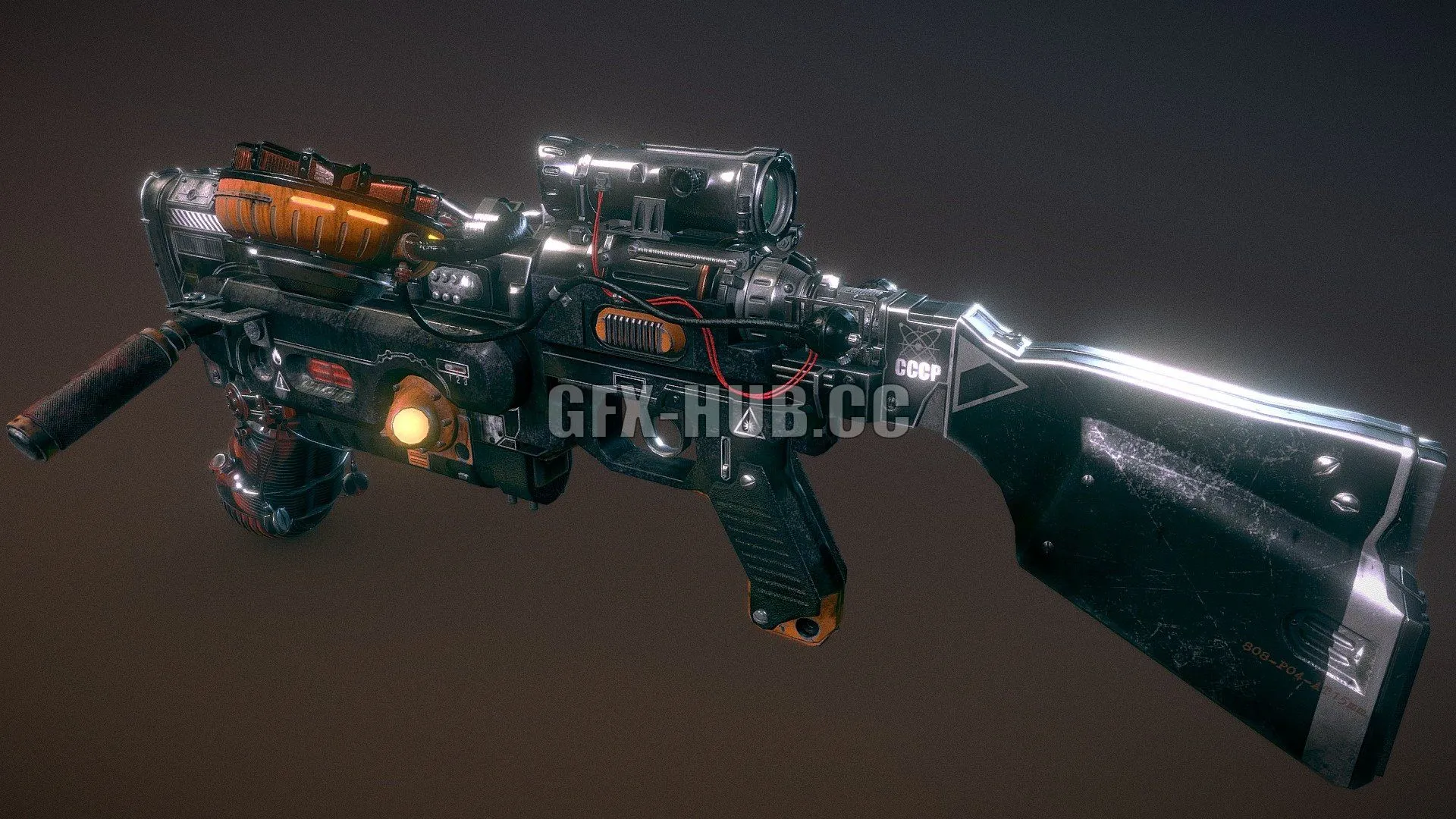 PBR Game 3D Model – Gun Incinerator Rifle