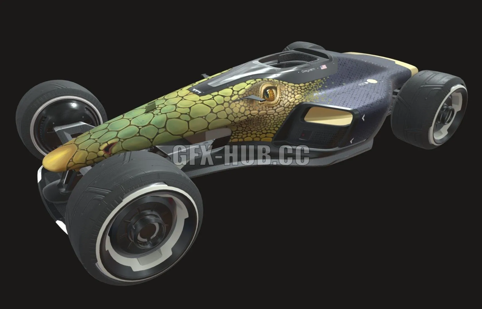PBR Game 3D Model – Gwyverns TM2020 Custom Car Skin