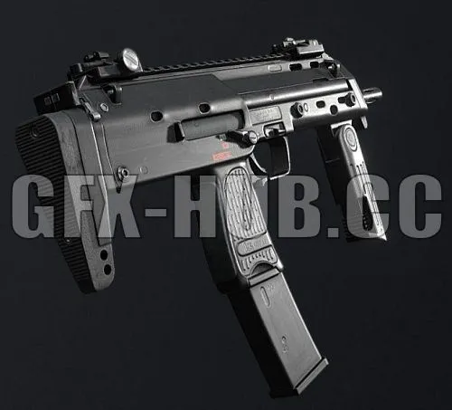PBR Game 3D Model – H&K MP7A1