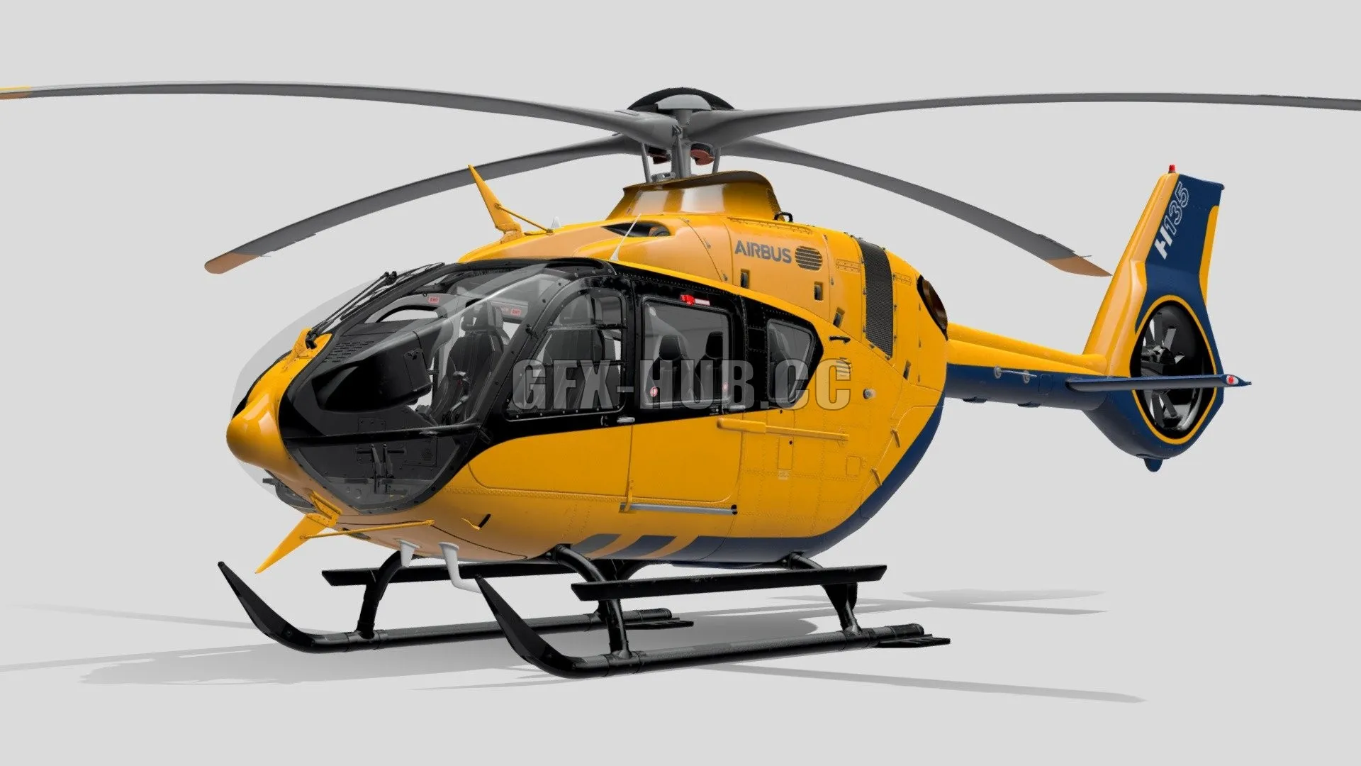 PBR Game 3D Model – H135 Airbus Helicopter