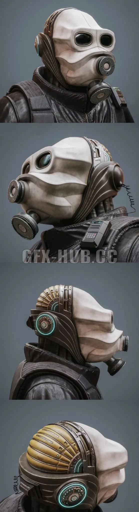 PBR Game 3D Model – Half-Life 2 Civil Protection Mask PBR