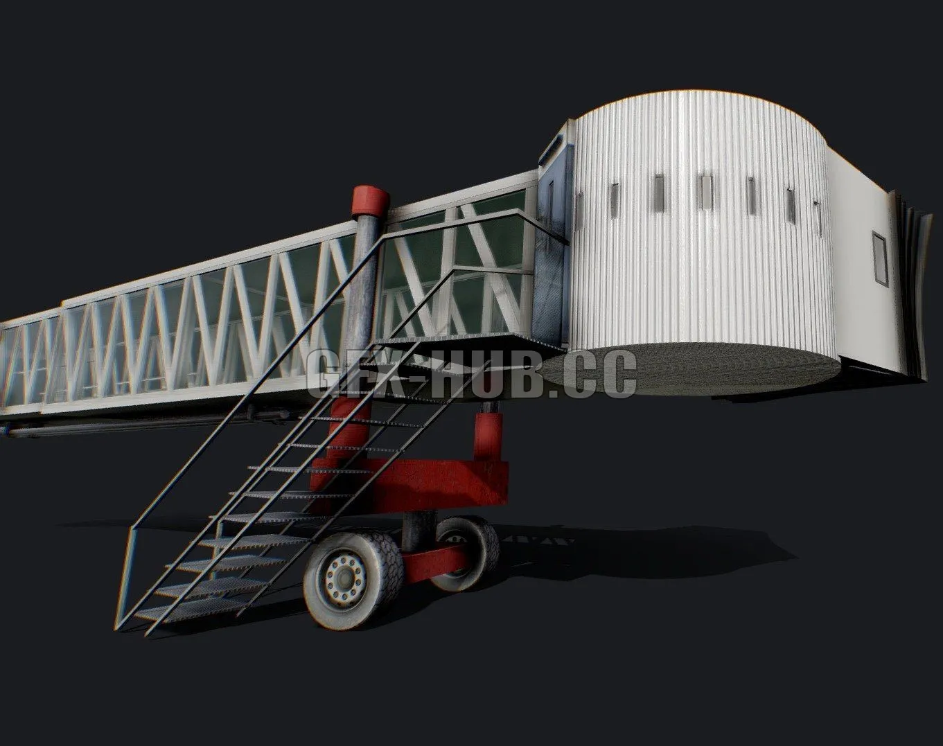 PBR Game 3D Model – Airport Jetway