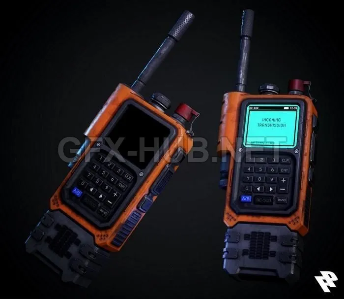 PBR Game 3D Model – Handheld Radio