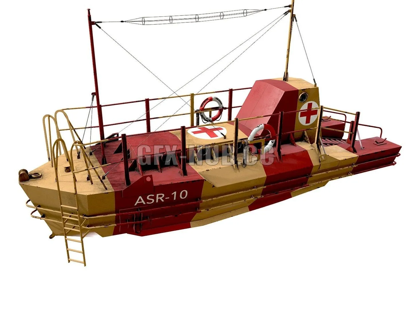 PBR Game 3D Model – Air-Sea Rescue Craft World War II