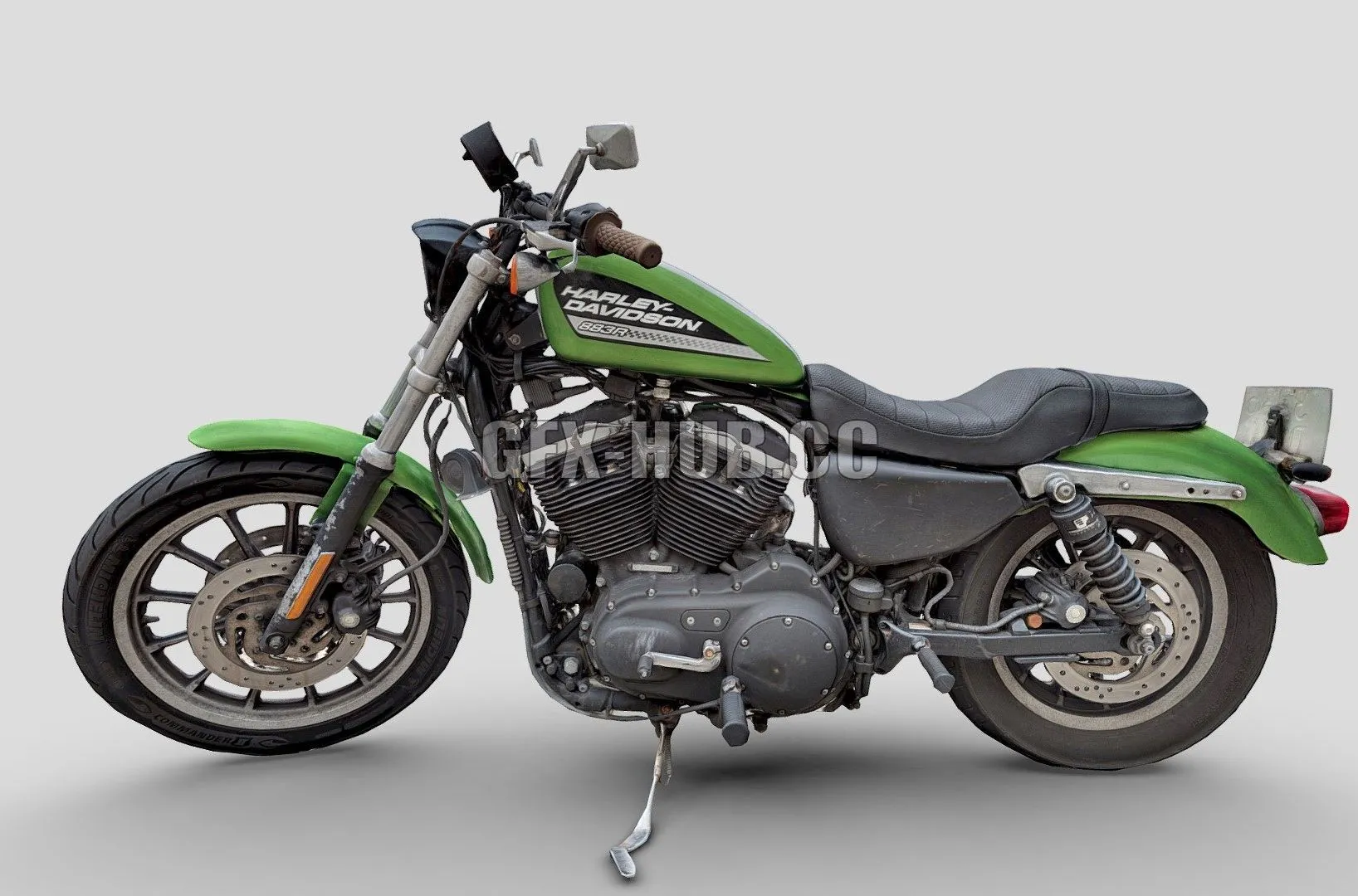PBR Game 3D Model – Harley Davidson Sportster 883R Custom