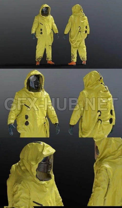 PBR Game 3D Model – HAZMAT SUIT NBC