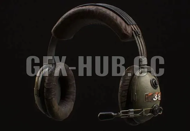 PBR Game 3D Model – Headphones