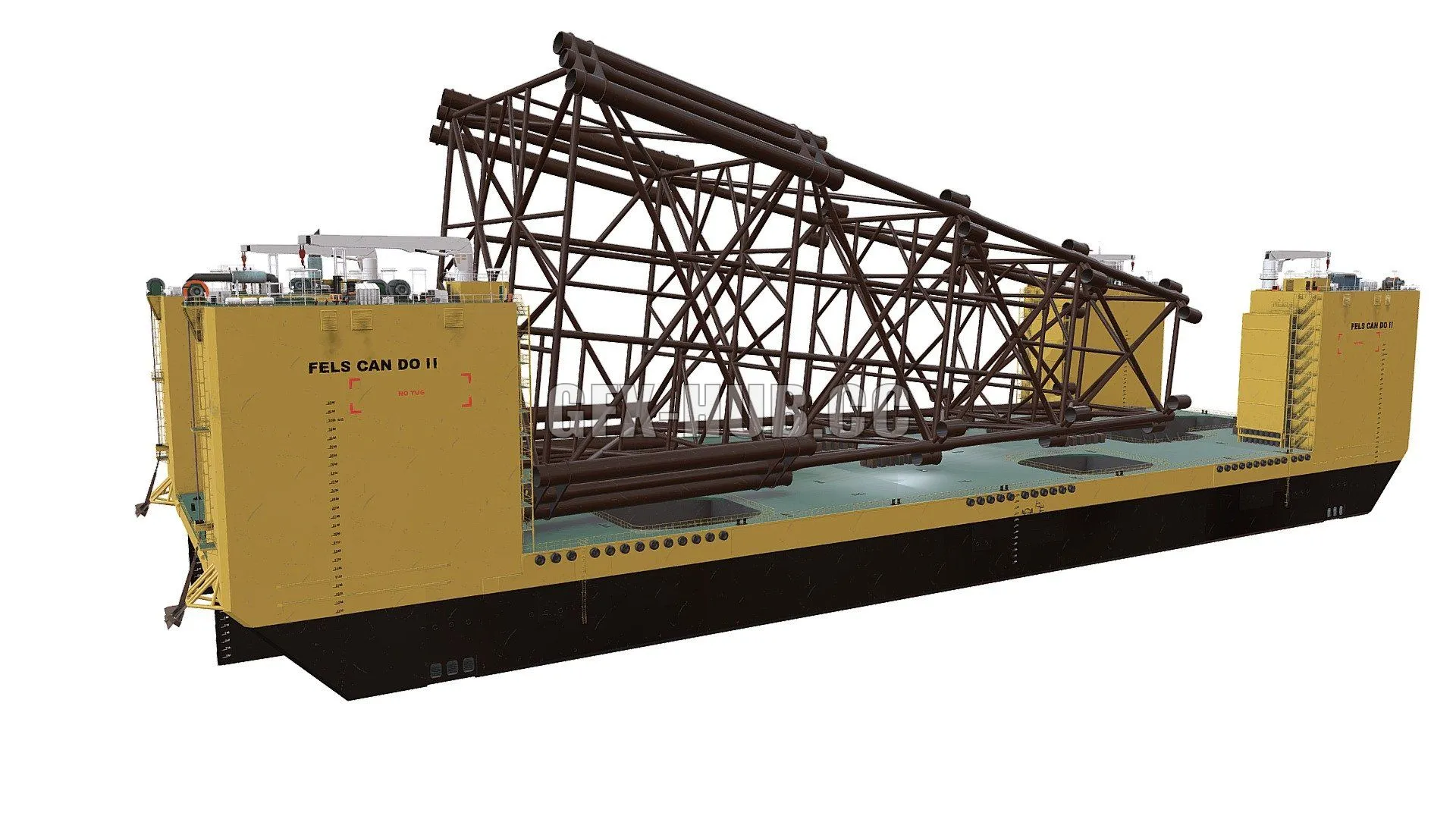 PBR Game 3D Model – Heavy Lift Carriers barge FELS CAN DO II