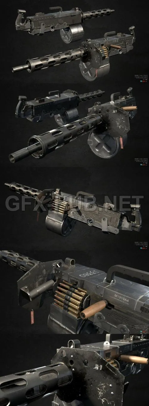 PBR Game 3D Model – Heavy Machinegun