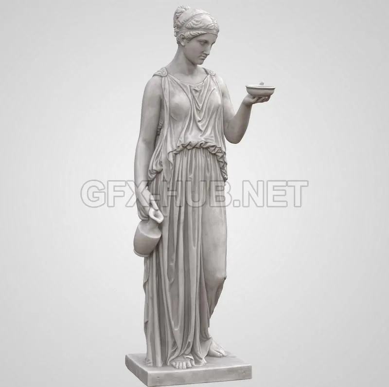 PBR Game 3D Model – Hebe goddess youth statue