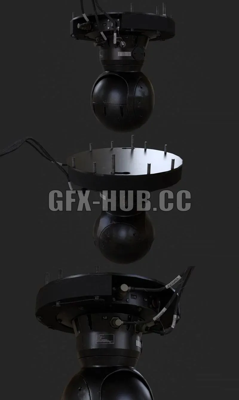 PBR Game 3D Model – Helicopter – Component piece