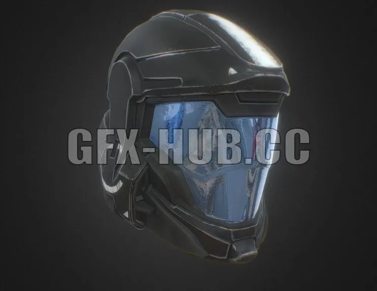 PBR Game 3D Model – Helljumper Helmet