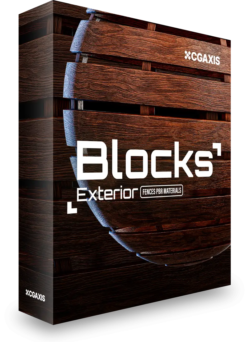 CGAxis Blocks Exterior Fences PBR Textures