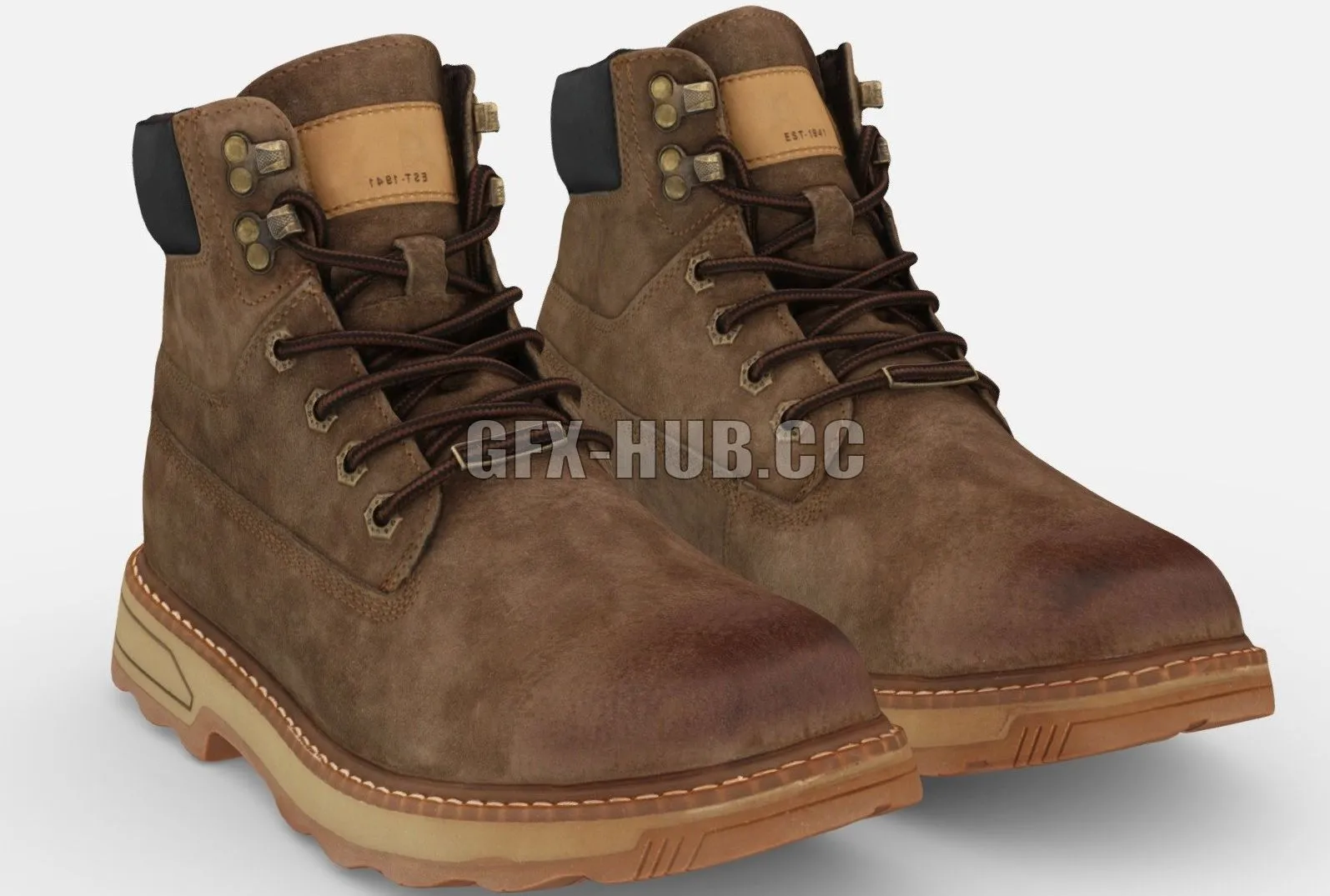 PBR Game 3D Model – Hiking Boots