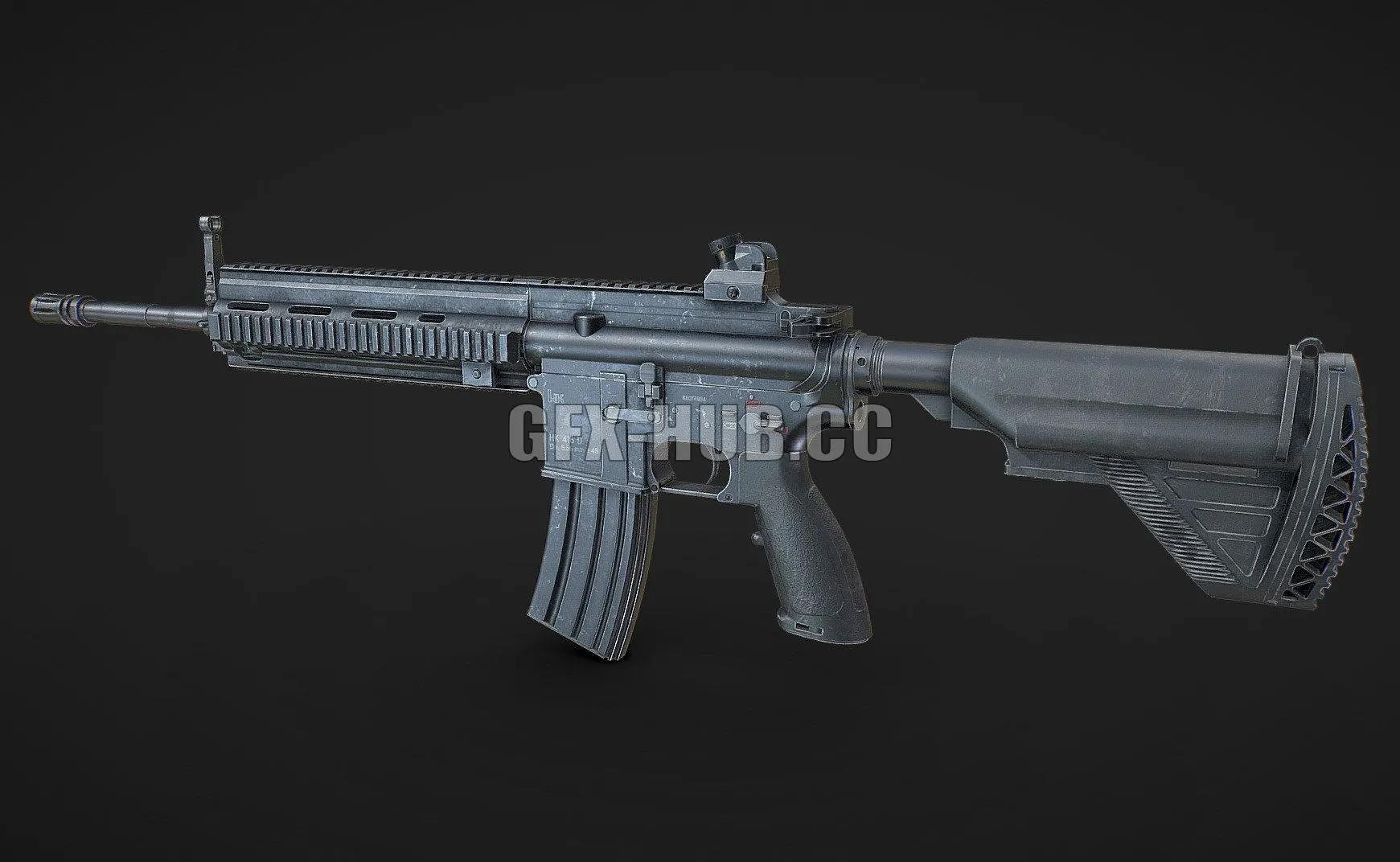 PBR Game 3D Model – HK 416 RIFLE