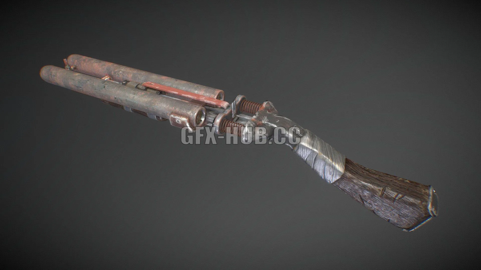 PBR Game 3D Model – Homemade Shotgun