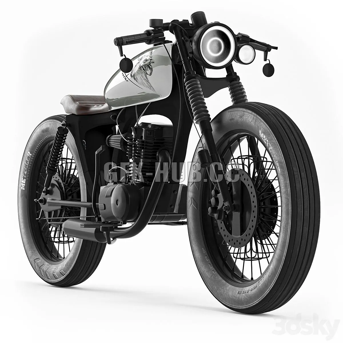 PBR Game 3D Model – Honda CG125 Motorcycle