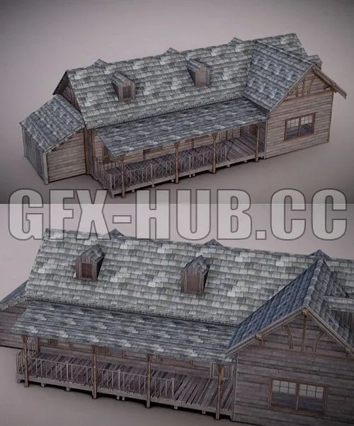 PBR Game 3D Model – house