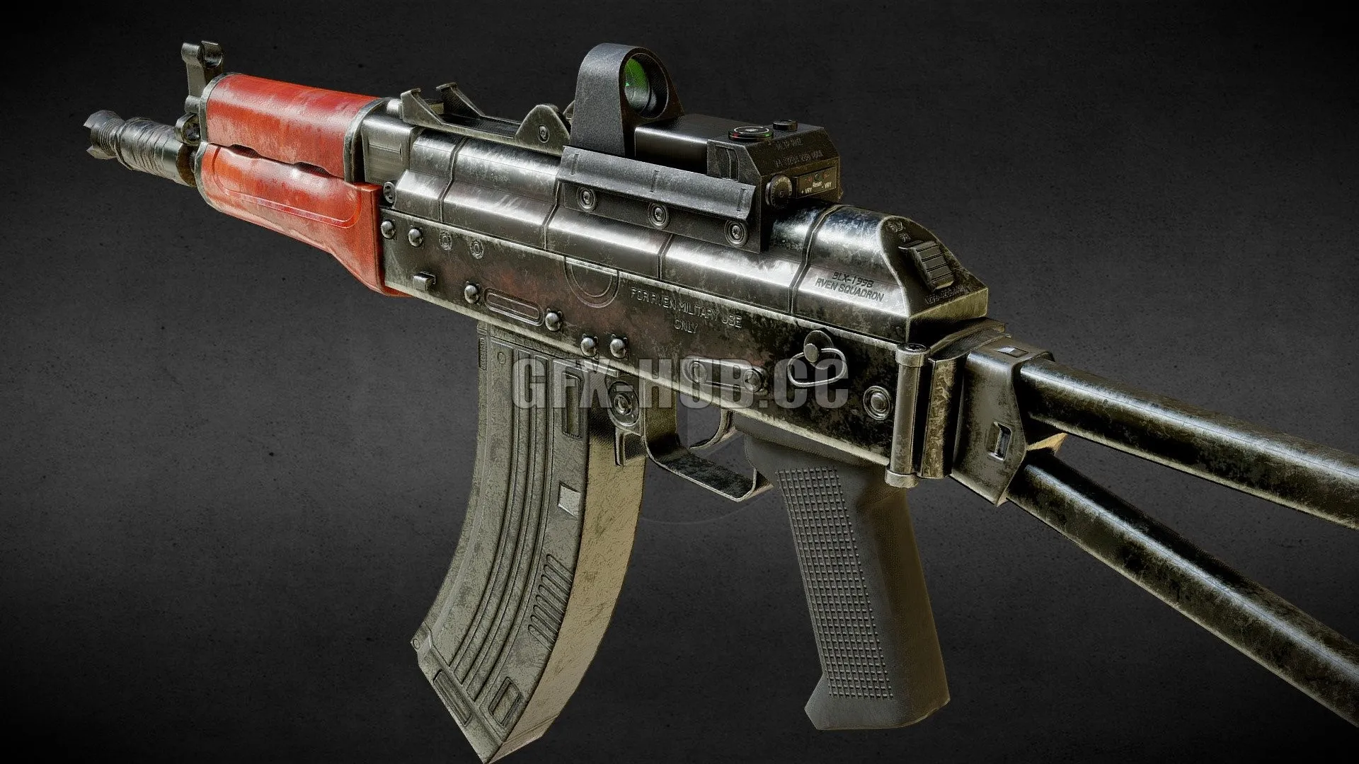 PBR Game 3D Model – AKS 74-U