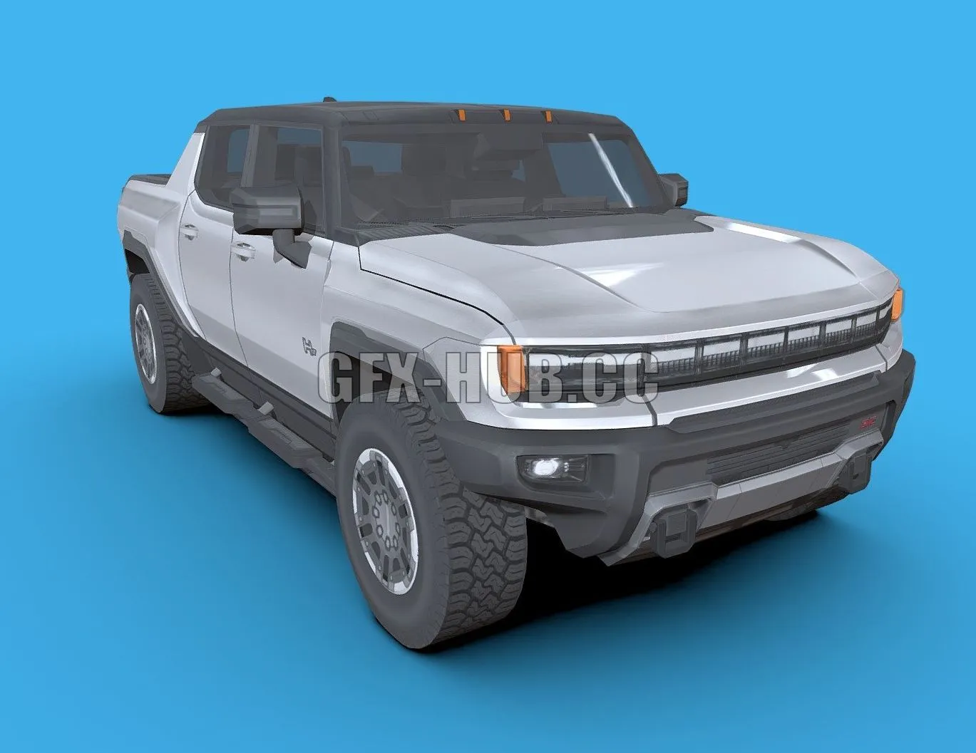 PBR Game 3D Model – Hummer EV 2022