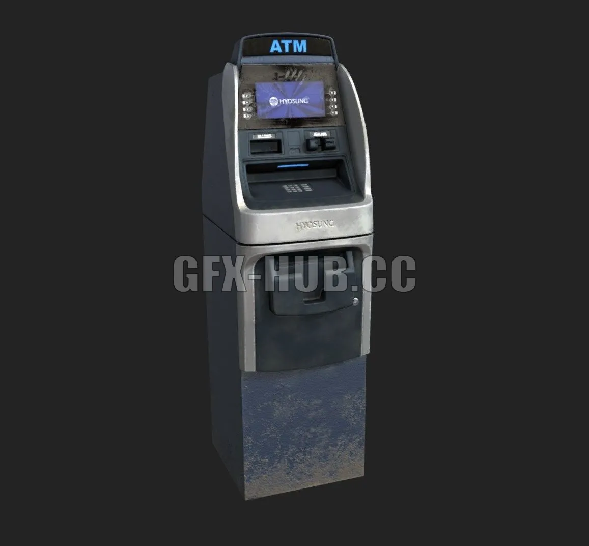 PBR Game 3D Model – Hyosung ATM