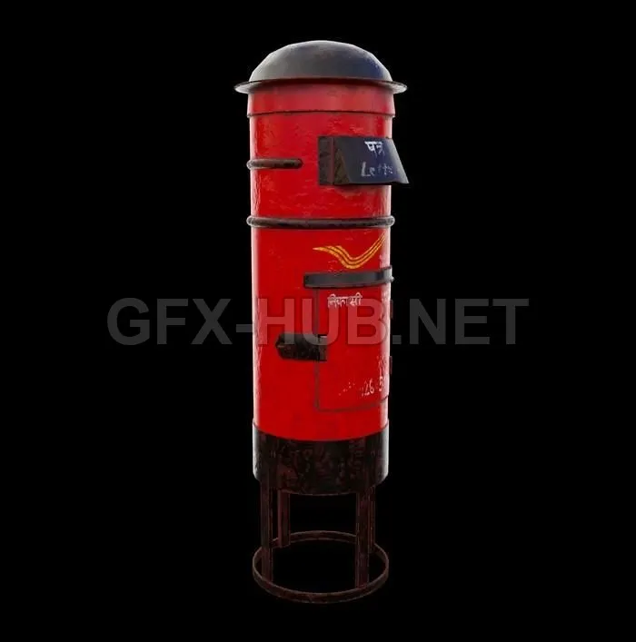 PBR Game 3D Model – Indian Post box