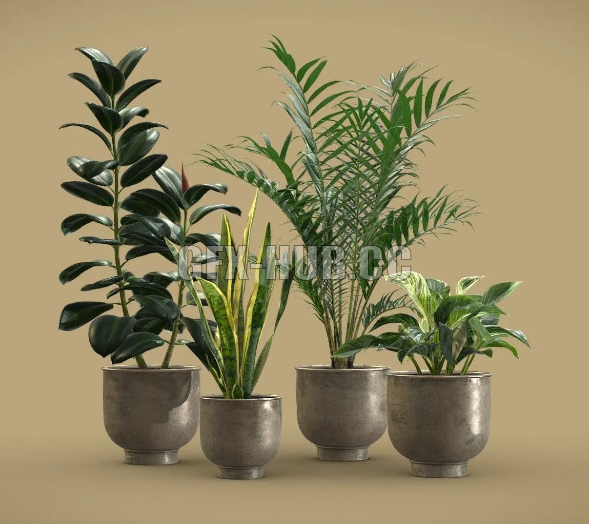 PBR Game 3D Model – Indoor Plants Pack 20