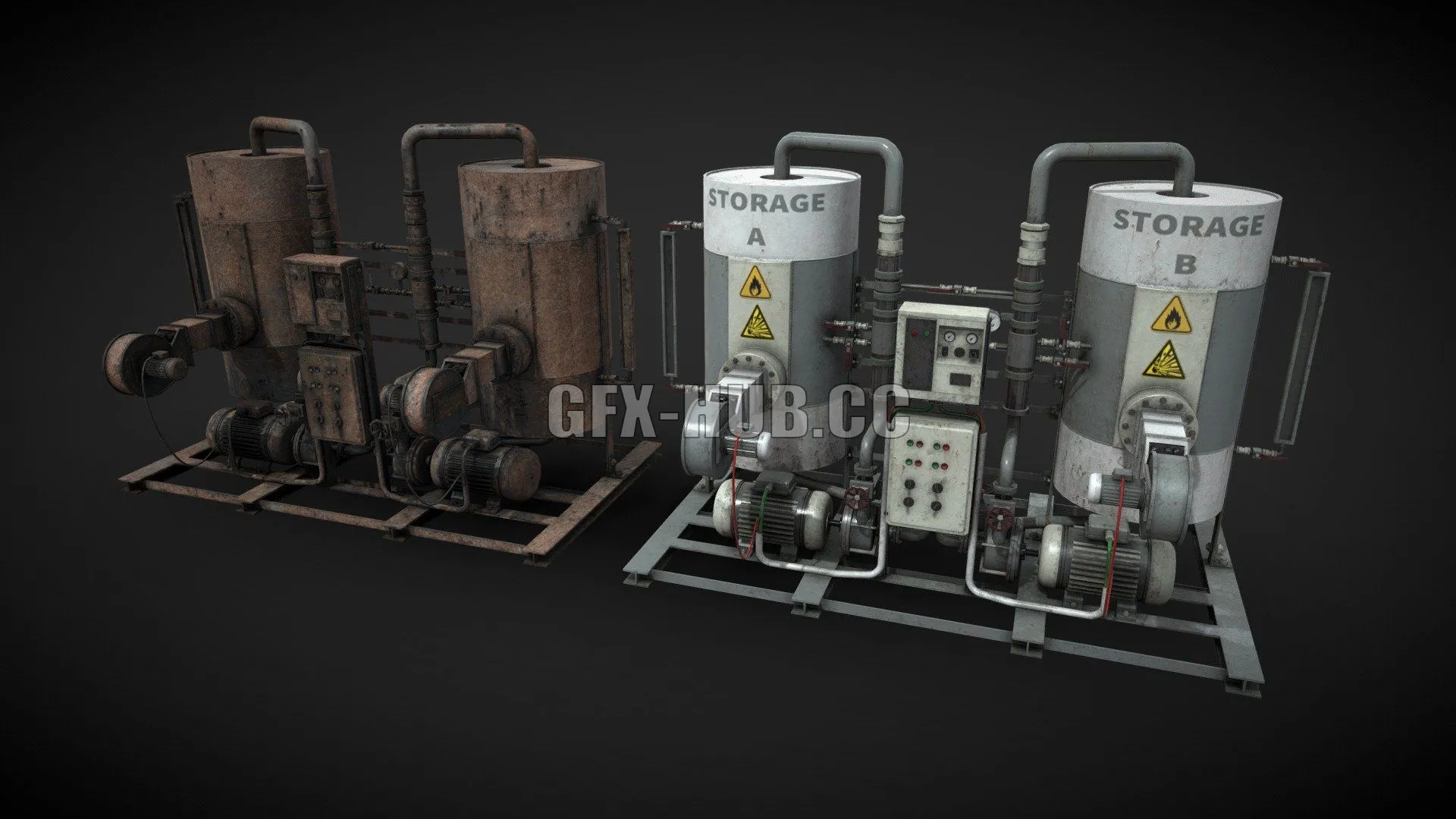 PBR Game 3D Model – Industrial device