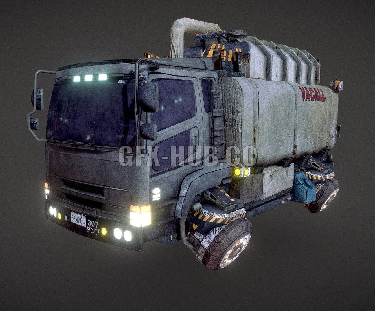 PBR Game 3D Model – Industrial Hover Truck